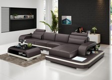 Ledersofa Couch Wohnlandschaft