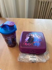 TUPPERWARE Sandwichbox Motiv Anna UND ELSA + Trinkbecher 330ml