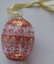 HUTSCHENREUTHER OSTER EI "1992" / GLAS / ROT / 7,5 CM