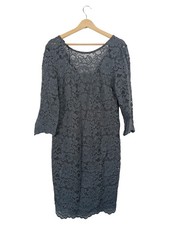 Young Couture Kleid Spitze Damen Grau Gr. 42/XL Elegant Festlich