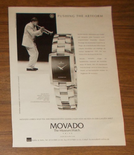 Seltene werbung movado museum - werbung,