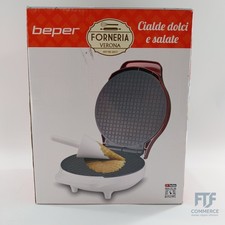 BEPER P101CUD002 Elektrisches Waffeleisen, 1000 W, Waffeleisen für Kegel 18 cm, 
