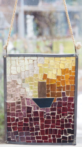 Antikes fensterbild glas - fensterbild,