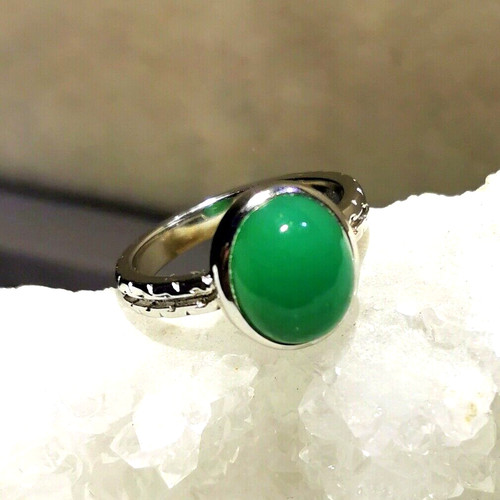 Ring mit chrysopras 925er - ring,