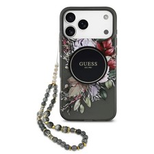 Guess für iPhone 17 Pro Max Flowers Handykette Magsafe Schutzhülle mit Band
