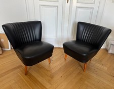 Cocktailsessel 50er schwarz Vintage Mid Century Design Sessel