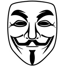 Anonymous Maske Aufkleber Auto