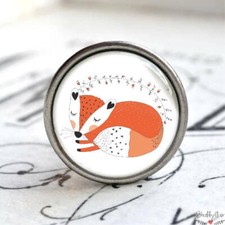 Möbelknopf fürs Kinderzimmer schlafender Fuchs für Jungen und Mädchen