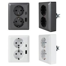 2-fach Steckdose für 1x UP-Dose, Unterputz Doppel-Steckdose 2er 230V Strom Dose