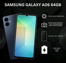Samsung Galaxy A06 64GB Schwarz NEU & OVP Dual-SIM Android Handy Ohne Simlock