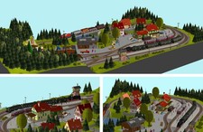 Anlagen-/Gleisplanung "Rädlingen" 230 x 108 cm - Märklin C-Gleis - Gleisplan H0