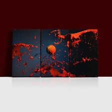 Red Paint Splash und Tennisball 3er Set Poster Druck und Leinwand Wandbild