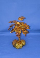 ✅Bernsteinbaum Glücksbaum 15 cm Baltischer Echter Bernstein Geldbaum Bonsai Hand