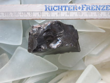Obsidian Vulkanisches Glas Armenien Rohstein, 164 g, Sammlungsauflösung
