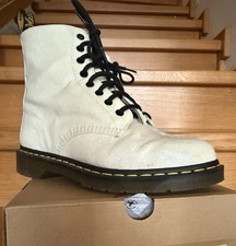Dr. Martens Damen Boots, 1460 Pascal, Gr. 42, offwhite metallic, Material Suede