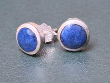 Silver 950 Stud Lapis Lazuli