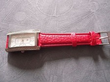 Uhr-95 Armbanduhr, Damen Uhr, Women Watch, Uhr mit Strass, Strassuhr Armband rot