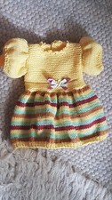 Puppenkleidung, Strick, Kleid, für ca. 43 cm Puppe -,Maße s. unten!