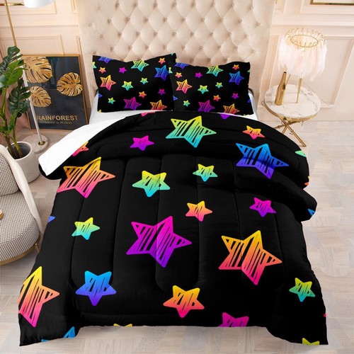 Buntes pentagramm daunendecke - pentagramm,