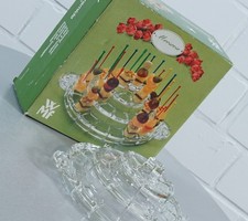WMF Kristall Glas Käseigel Käsepyramide Käseplatte Cheese Server Vintage 70's