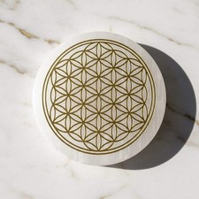 Selenit Scheibe Lebensblume