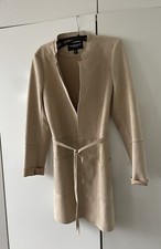 Manguun LongBlazer Kurzmantel Damen Gr 40/M beige Faux-Wildleder ungefüttert NEU