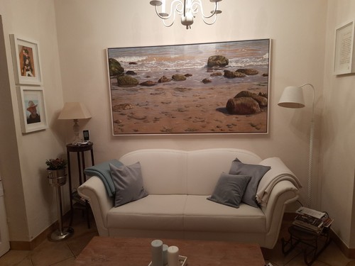 Ledersofa weiss mit hocker - mit,