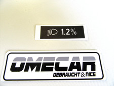 Aufkleber Sticker Scheinwerfer Einstellung 1,2% für VW Golf Passat Corrado