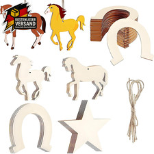 Holzpferd Deko Set 36 Stück