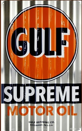 Wellblech schild gulf - us,