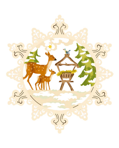 Fensterbild deko rehe 23 cm - "rehe",