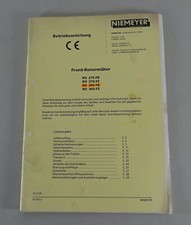 Betriebsanleitung Niemeyer Rotormäher RO 275-FB / FZ, RO 305-FB / FZ von 12/1999