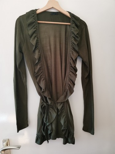 Khaki lange offene - , moda