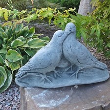 Taube Ringeltaube Taubenpaar Vogelpaar Steinfigur Garten Tierfigur 5,5 kg