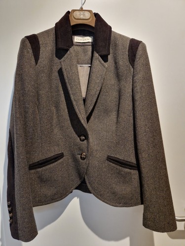 Blazer klassisch braun mit - blazer,