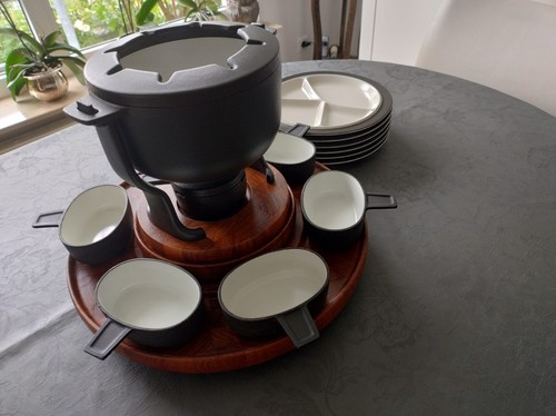 Fondue set dänisch gusseisen - fondue,