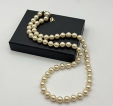 Vintage Perlenkette creme mit