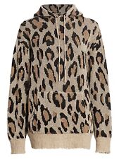 R13 Kaschmir Cashmere Hoodie Pulli N 1.395 € Sweater Jumper Leopard Cheetah