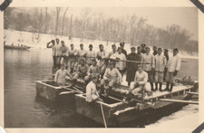 Foto Gruppenfoto Deutsche Pioniere auf Pontonboot 2WK Bridges