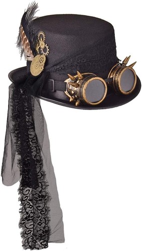Steampunk hut mit brille - mit,