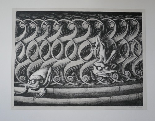 Paul weber lithographie - a.,