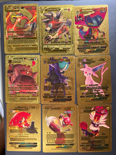 Pokémon goldkarten lot - 9x,