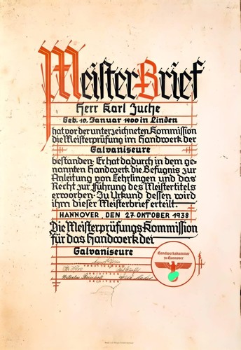Deutsches reich meisterbrief - reich,