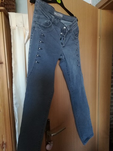 Graue jeans mit - jeans,