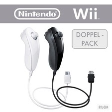 Zwei / 2x Nunchuk ORIGINAL Nintendo Wii für Remote Controller Fernbedienung 2️⃣✅