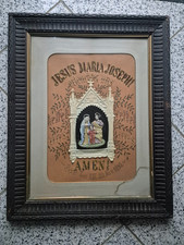 Altes Stickerei Heiligenbild