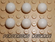 Lego 6 x Kugel Kugelgelenk weiss #32474 #18384 NEUWARE