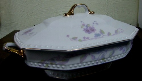 Deckelterrine jugendstil dekor - deckelterrine, jugendstil,dekor