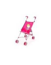 Bayer Design 30182AA Puppenbuggy Doppelräder Sicherheitsgurt faltbar Metall rosa