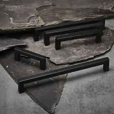 E8 Möbelgriffe ECHT EDELSTAHL schwarz BA 64-736 mm Schubladengriff Schrankgriff